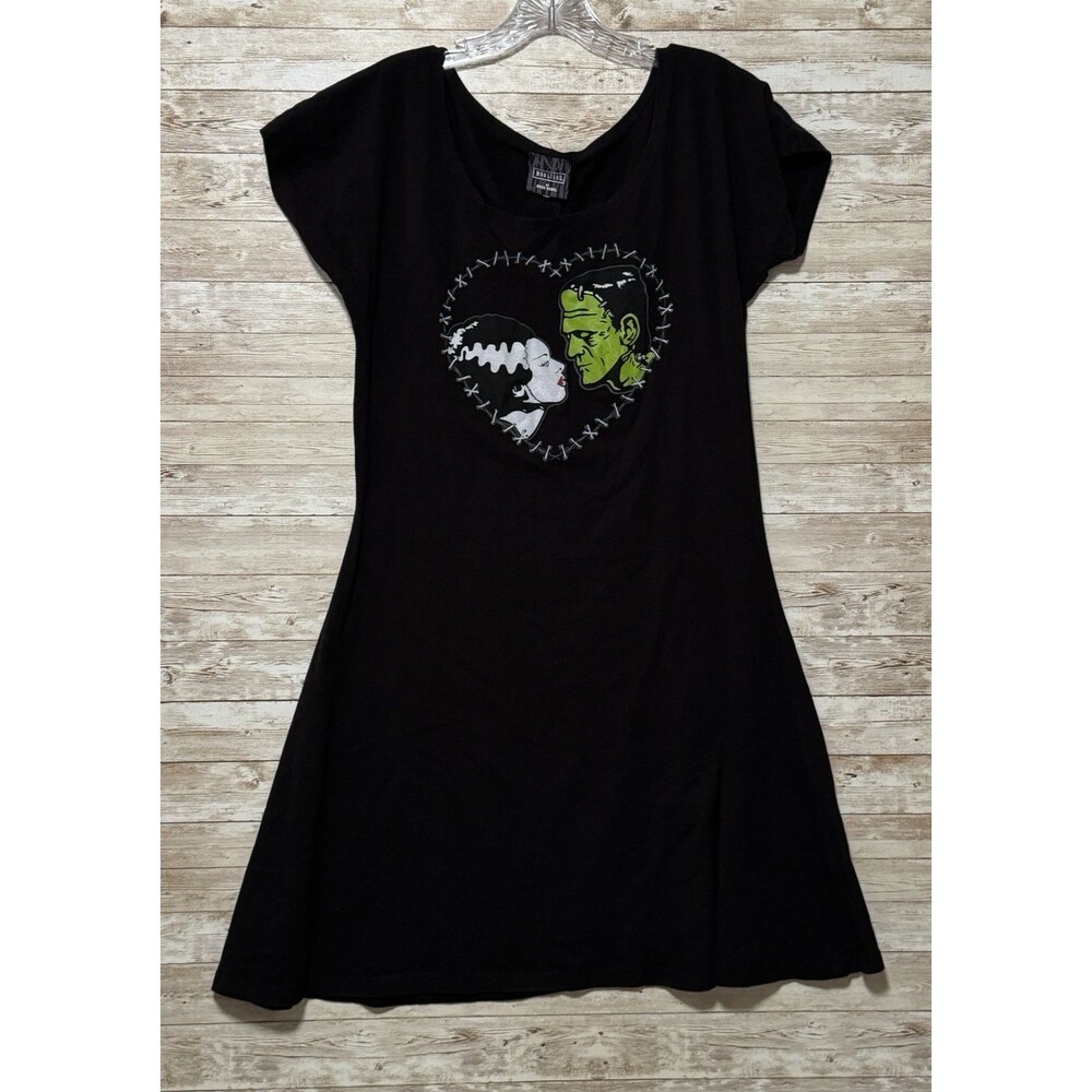 Frankenstein Bride Black Skater Dress Jrs XXL Goth Horror Halloween Rock Rebel